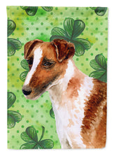 Load image into Gallery viewer, Smooth Fox Terrier St Patrick's Garden Flag - Outdoor Decorative Yard Flag BB9821GF