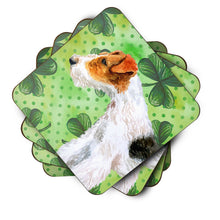 Load image into Gallery viewer, Fox Terrier St Patrick's Foam Coaster  BB9824FC
