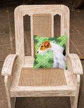 Load image into Gallery viewer, Fox Terrier St Patrick's Fabric Decorative Pillow BB9824PW1818