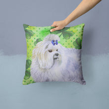 Load image into Gallery viewer, Maltese St Patrick's Throw Pillow - 14x14 Decorative Pillow – Art for Your Home &amp; Patio BB9825PW1414