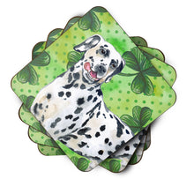 Load image into Gallery viewer, Dalmatian St Patrick's Coasters - Set of 4 Lightweight Foam, Absorbent Drink Coasters