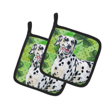 Load image into Gallery viewer, Dalmatian St Patrick's Pot Holders - Set of 2 - Heat-Resistant Kitchen Essentials