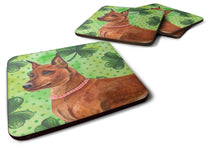 Load image into Gallery viewer, Miniature Pinscher St Patrick's Foam Coaster  BB9830FC