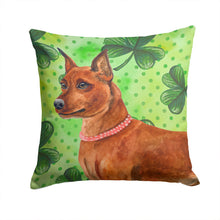 Load image into Gallery viewer, Miniature Pinscher St Patrick's Throw Pillow - 14x14 Decorative Pillow – Art for Your Home &amp; Patio BB9830PW1414