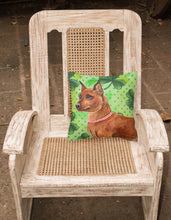 Load image into Gallery viewer, Miniature Pinscher St Patrick's Fabric Decorative Pillow BB9830PW1818