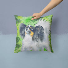 Load image into Gallery viewer, Papillon St Patrick's Throw Pillow - 14x14 Decorative Pillow – Art for Your Home &amp; Patio BB9831PW1414