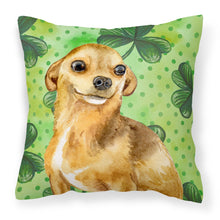 Load image into Gallery viewer, Chihuahua St Patrick's Fabric Decorative Pillow BB9832PW1818