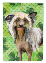 Load image into Gallery viewer, Chinese Crested St Patrick's Flag Canvas House Size BB9833CHF