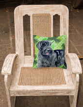 Load image into Gallery viewer, Giant Schnauzer St Patrick's Fabric Decorative Pillow BB9834PW1818