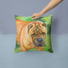 Load image into Gallery viewer, Shar Pei St Patrick's Throw Pillow - 14x14 Decorative Pillow – Art for Your Home &amp; Patio BB9835PW1414