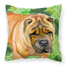 Load image into Gallery viewer, Shar Pei St Patrick's Fabric Decorative Pillow BB9835PW1818