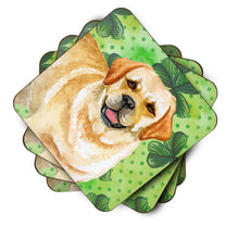 Load image into Gallery viewer, Golden Retriever St Patrick's Foam Coaster  BB9838FC