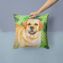 Load image into Gallery viewer, Golden Retriever St Patrick's Throw Pillow - 14x14 Decorative Pillow – Art for Your Home &amp; Patio BB9838PW1414