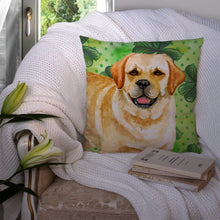 Load image into Gallery viewer, Golden Retriever St Patrick's Throw Pillow - 14x14 Decorative Pillow – Art for Your Home &amp; Patio BB9838PW1414