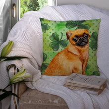 Load image into Gallery viewer, Small Brabant Griffon St Patrick's Throw Pillow - 14x14 Decorative Pillow – Art for Your Home &amp; Patio BB9841PW1414