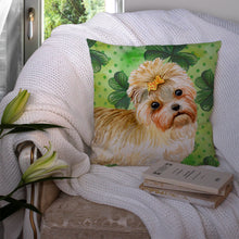 Load image into Gallery viewer, Morkie St Patrick's Throw Pillow - 14x14 Decorative Pillow – Art for Your Home &amp; Patio BB9842PW1414