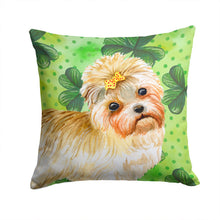 Load image into Gallery viewer, Morkie St Patrick's Throw Pillow - 14x14 Decorative Pillow – Art for Your Home &amp; Patio BB9842PW1414