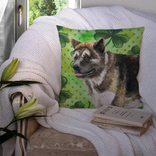 Load image into Gallery viewer, American Akita St Patrick's Throw Pillow - 14x14 Decorative Pillow – Art for Your Home &amp; Patio BB9843PW1414
