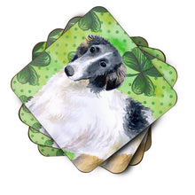 Load image into Gallery viewer, Borzoi St Patrick's Foam Coaster  BB9846FC