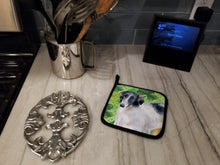 Load image into Gallery viewer, Borzoi St Patrick's Pot Holders - Set of 2 - Heat-Resistant Kitchen Essentials BB9846PTHD
