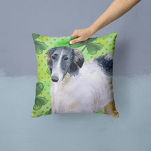 Load image into Gallery viewer, Borzoi St Patrick's Throw Pillow - 14x14 Decorative Pillow – Art for Your Home &amp; Patio BB9846PW1414