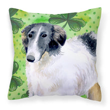 Load image into Gallery viewer, Borzoi St Patrick's Fabric Decorative Pillow BB9846PW1818