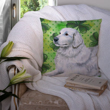 Load image into Gallery viewer, Maremma Sheepdog St Patrick's Throw Pillow - 14x14 Decorative Pillow – Art for Your Home &amp; Patio