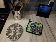 Load image into Gallery viewer, Black Russian Terrier St Patrick's Pot Holders - Set of 2 - Heat-Resistant Kitchen Essentials BB9851PTHD