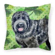 Load image into Gallery viewer, Black Russian Terrier St Patrick's Fabric Decorative Pillow BB9851PW1818