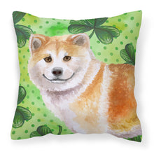 Load image into Gallery viewer, Shiba Inu St Patrick's Fabric Decorative Pillow BB9852PW1818