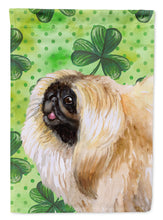 Load image into Gallery viewer, Pekingese St Patrick's Garden Flag - Outdoor Decorative Yard Flag BB9855GF