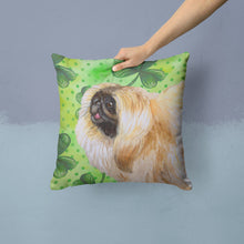 Load image into Gallery viewer, Pekingese St Patrick's Throw Pillow - 14x14 Decorative Pillow – Art for Your Home &amp; Patio BB9855PW1414