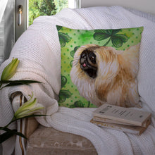 Load image into Gallery viewer, Pekingese St Patrick's Throw Pillow - 14x14 Decorative Pillow – Art for Your Home &amp; Patio BB9855PW1414