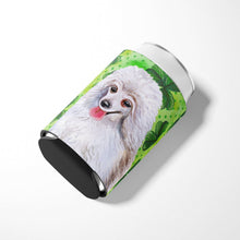 Load image into Gallery viewer, Medium White Poodle St Patrick's Can or Bottle Hugger BB9857CC
