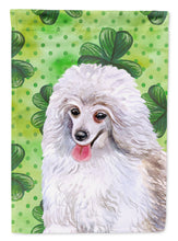Load image into Gallery viewer, Medium White Poodle St Patrick's Flag Canvas House Size BB9857CHF