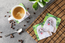 Load image into Gallery viewer, Medium White Poodle St Patrick's Foam Coaster  BB9857FC