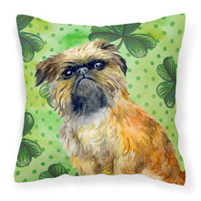 Load image into Gallery viewer, Brussels Griffon St Patrick's Fabric Decorative Pillow BB9861PW1818