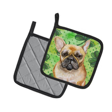 Load image into Gallery viewer, French Bulldog St Patrick's Pot Holders - Set of 2 - Heat-Resistant Kitchen Essentials BB9862PTHD