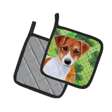 Load image into Gallery viewer, Jack Russell Terrier St Patrick's Pot Holders - Set of 2 - Heat-Resistant Kitchen Essentials BB9863PTHD