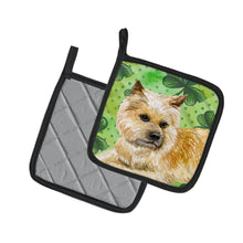 Load image into Gallery viewer, Cairn Terrier St Patrick's Pot Holders - Set of 2 - Heat-Resistant Kitchen Essentials BB9864PTHD