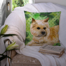 Load image into Gallery viewer, Cairn Terrier St Patrick's Throw Pillow - 14x14 Decorative Pillow – Art for Your Home &amp; Patio BB9864PW1414