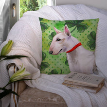 Load image into Gallery viewer, Bull Terrier St Patrick's Throw Pillow - 14x14 Decorative Pillow – Art for Your Home &amp; Patio BB9867PW1414