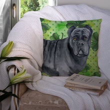 Load image into Gallery viewer, Cane Corso St Patrick's Throw Pillow - 14x14 Decorative Pillow – Art for Your Home &amp; Patio BB9868PW1414