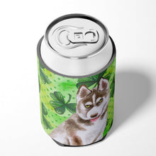 Load image into Gallery viewer, Siberian Husky Grey St Patrick's Can or Bottle Hugger BB9870CC