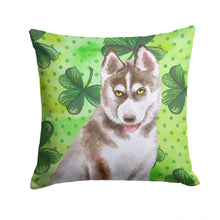 Load image into Gallery viewer, Siberian Husky Grey St Patrick's Throw Pillow - 14x14 Decorative Pillow – Art for Your Home &amp; Patio BB9870PW1414