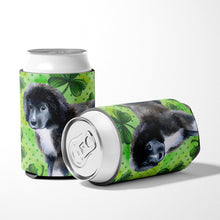 Load image into Gallery viewer, Newfoundland Puppy St Patrick's Can or Bottle Hugger BB9873CC
