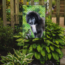 Load image into Gallery viewer, Newfoundland Puppy St Patrick's Garden Flag - Outdoor Decorative Yard Flag BB9873GF