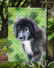Load image into Gallery viewer, Newfoundland Puppy St Patrick's Garden Flag - Outdoor Decorative Yard Flag BB9873GF