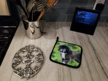 Load image into Gallery viewer, Newfoundland Puppy St Patrick's Pot Holders - Set of 2 - Heat-Resistant Kitchen Essentials BB9873PTHD