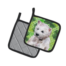 Load image into Gallery viewer, Westie St Patrick's Pot Holders - Set of 2 - Heat-Resistant Kitchen Essentials BB9875PTHD